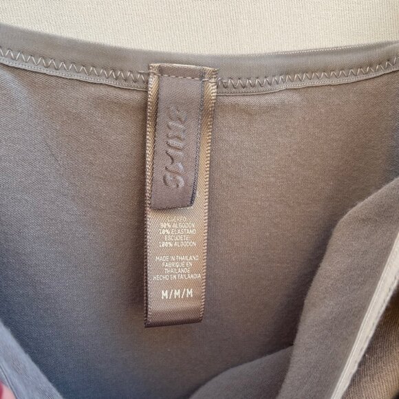 SKIMS Women's Gray Cotton Logo Bodysuit - Picture 5 of 6